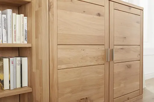 Wohnwand Faro Plus - BHT ca. 158x209x47 cm, Wildeiche massiv