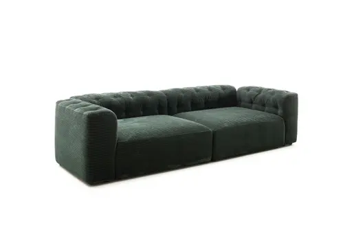 Sofa - 2-Sitzer, Stoff, Grün