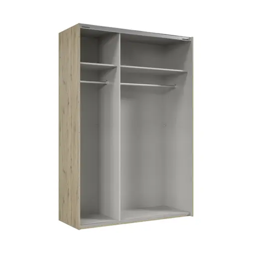 Schwebetürenschrank- B ca. 150 cm, Eiche Dekor 