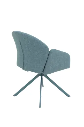 Armlehnstuhl - drehbar, Stoff, Petrol