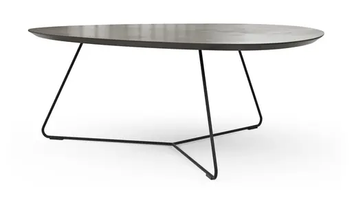 Couchtisch Fano - LBH ca. 96x86x38 cm, HPL, Graubraun