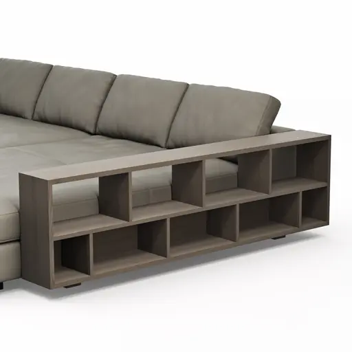 Ecksofa Aprino 1 - 2,5-Sitzer mit Longchair rechts, Leder, Grau