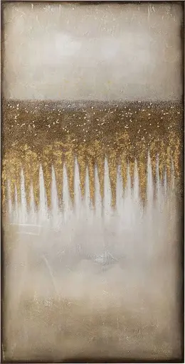 Bild- BHT ca. 100x200x4 cm, Acrylfarbe, Tanne Massivholz naturbelassen, Baumwolle