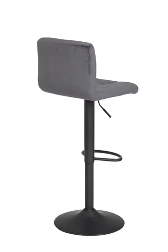 Barhocker - höhenverstellbar, Stoff, Grau