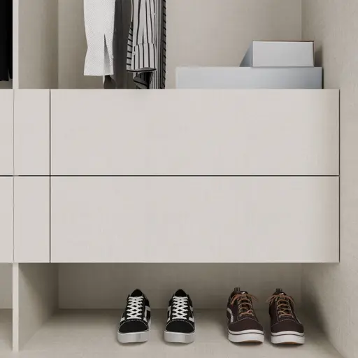  Schwebe-/Drehtürenschrank FAHDA- B ca. 270 cm, Sand