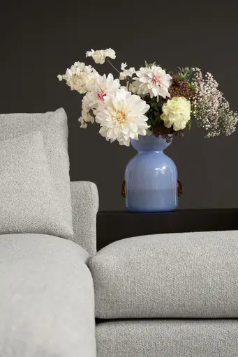 Ecksofa Cuneo - Longchair links, 2,5-Sitzer, Ecke rechts, Stoff, Hellgrau