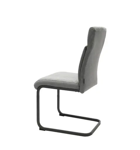 Freischwinger MAIDA - Stoff, Silberfarben