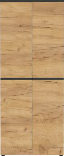 Aktenschrank GRIFFIN - B ca. 80 cm, Graphit, Eiche Nachbildung