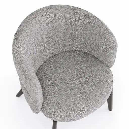 Armlehnstuhl Milana - Stoff, Grau