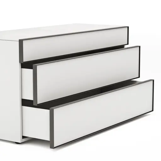 Kommode Loretto - BHT ca. 135x70x53 cm, Lack matt, Weiß