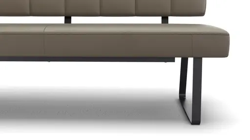 Polsterbank Carmelo - Breite ca. 163cm, Leder, Olive