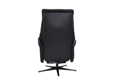 TV-Sessel MAREK - drehbar, Relaxfunktion, Kopfteilverstellung, Leder, Schwarz