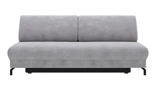 Schlafsofa Salema - 3-Sitzer mit Schlaffunktion (Liegefläche ca. 150x200cm), Stoff, Hellgrau