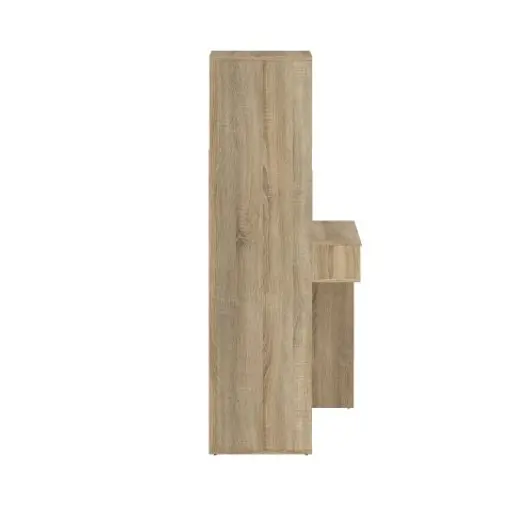 Schreibtisch - LB ca. 163x60 cm, Eiche Struktur Nachbildung, Weiß