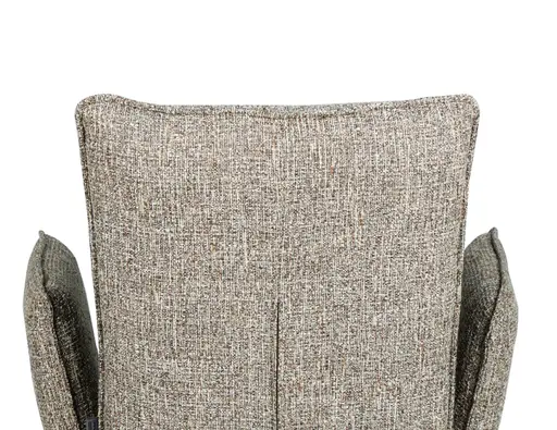 Armlehnstuhl MARCIA - drehbar, Stoff, Braun