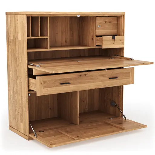 Sekretär Faro 6.0 - Wildeiche massiv, natur geölt