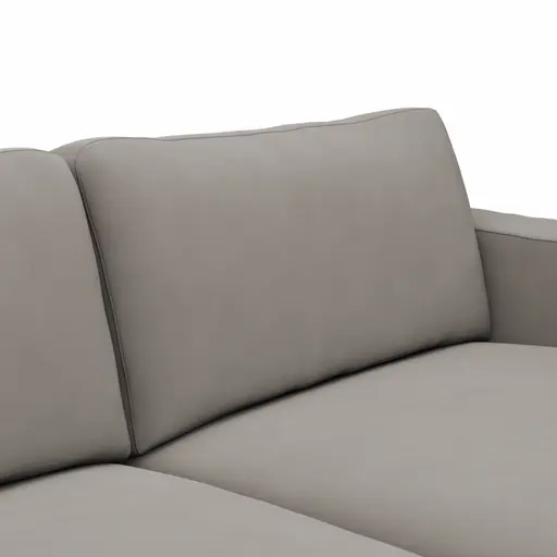 Megasofa Juni Lounge - B ca. 292 cm, Leder, Silbergrau