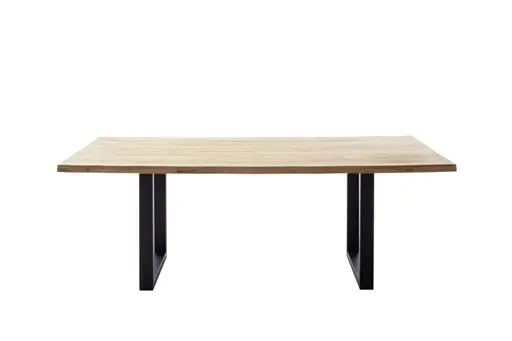 Esstisch - LB ca. 180x100 cm, Wildeiche massiv geölt, Baumkante