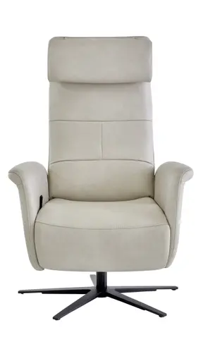 Relaxsessel Rafaela 2.0 - Kopfteil, Rückenlehne und Fußteil verstellbar, Leder, Champagner