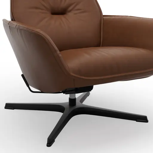 Relaxsessel Helge - Leder Anilin, Cognac