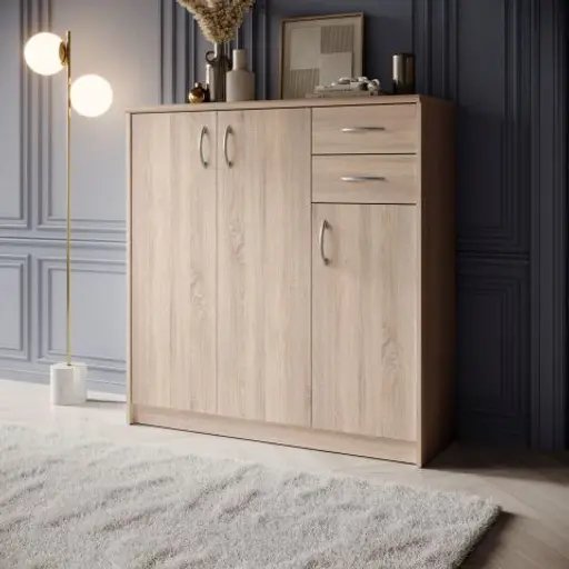 Kommode - B ca. 109 cm, Sonoma Eiche Nachbildung