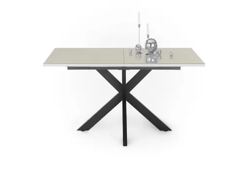 Esstisch - ausziehbar, LB ca. 160x90 cm, Kaschmir, Schwarz