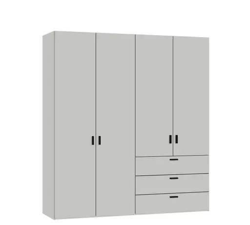 Drehtürenschrank JOIN IT- B ca. 202 cm, Hellgrau