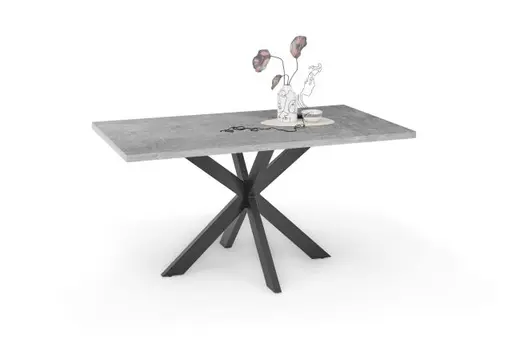 Esstisch - LB ca. 140x90 cm, Graphit, Schwarz