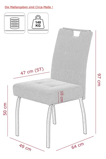 Stuhl - Microfaser, Anthrazit