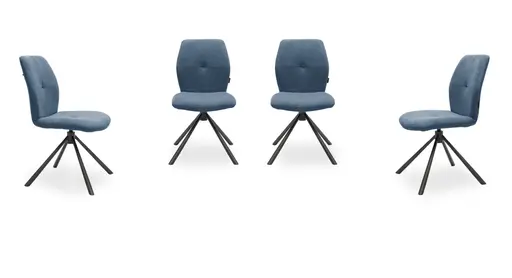 Stuhl MANOA - drehbar, Stoff, Petrol