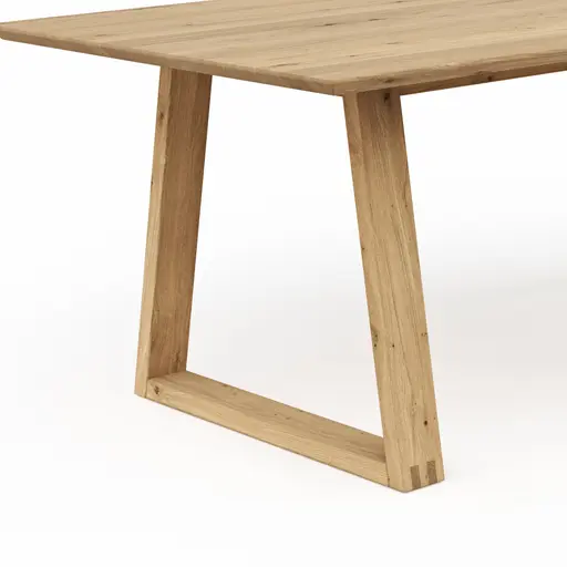Esstisch Belfast - LB ca. 220x100 cm, Eiche massiv, Legno, Trapezgestell