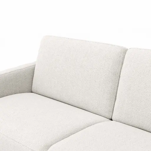 Sofa Nuoro - 2,5-Sitzer inkl. Schlaffunktion, Armlehne mit Kufe, Stoff, Natur