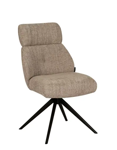 Stuhl MILILANI - drehbar, Stoff, Taupe