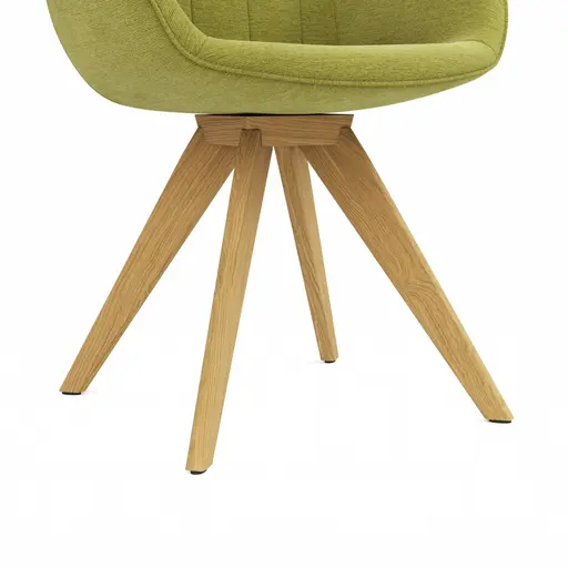 Polsterstuhl Dinner - Stoff, Lichtgrasgrün