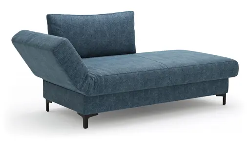 Schlafsofa Verano - Ausrichtung links inkl. Schlaffunktion und Bettkasten, Stoff, Petrol