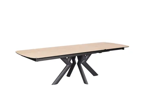 Esstisch MAXIE - ausziehbar, LB ca. 190x98 cm, Glaskeramik, Holzfarben