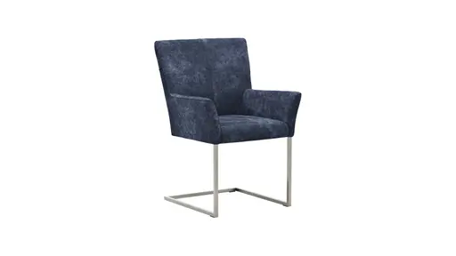 Armlehnstuhl Edmonton - Stoff, Blau
