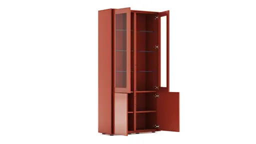Vitrine Parano - Lack, Rot