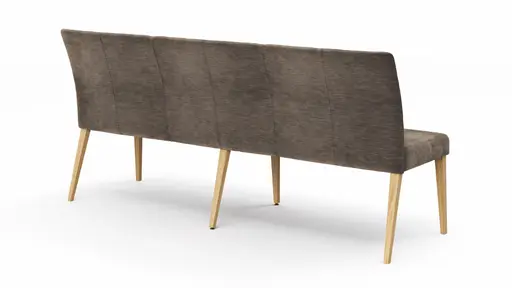 Bank Nashville - Breite ca. 200 cm, Stoff, Dunkelbraun