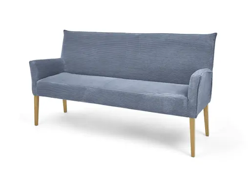 Polsterbank SITTING TOGETHER_K- Stoff, Blau, Eiche Natur