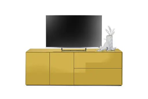 Lowboard - B ca. 181 cm, Goldgelb