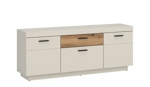 TV-Lowboard - B ca. 150 cm, Kaschmir, Coast Evoke Eiche Nachbildung