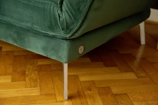 Sofa My - 2-Sitzer mit Rückenlehne/Armlehne verstellbar und Drehsitze, Stoff, Dunkelgrün