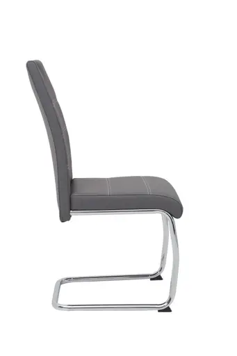 Freischwinger - Kunstleder, Grau