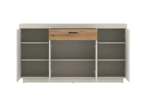 Sideboard - B ca. 160 cm, Kaschmir, Coast Evoke Eiche Nachbildung