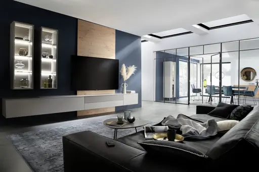 Ecktisch Fano - LBH ca. 59x50x50 cm, HPL Laminat, Grau