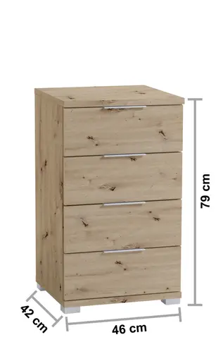 Nachtkommode- Eiche Dekor