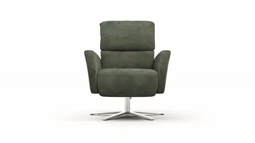 Drehsessel Lotta -Größe L, inkl. Relaxfunktion, Stoff, Olive