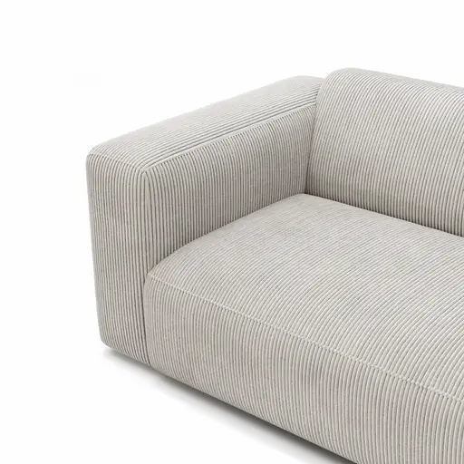 Sofa Laja - 3-Sitzer, Cord, Graubeige