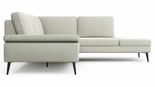 Ecksofa Houston - 2,5-Sitzer, Eckelement und 1-Sitzer mit Abschlussteil rechts,  inkl. Sitztiefenverstellung und Armlehne klappbar, Stoff, Natur